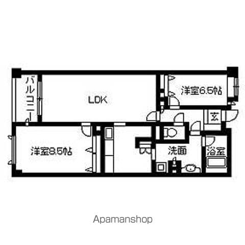 アパートメンツ東山の間取り写真