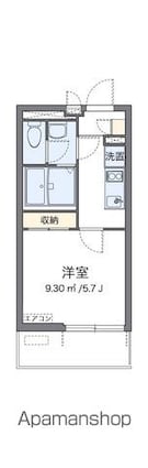 クレイノグランツ藤２５[1K/20.7m2]の間取図