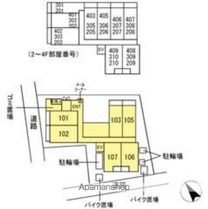 タンドリュクス　プレミアム[1LDK/33.67m2]の配置図