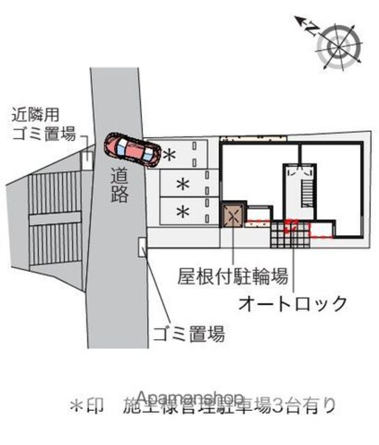 レオネクストシルビー赤坂[1K/29.9m2]の配置図