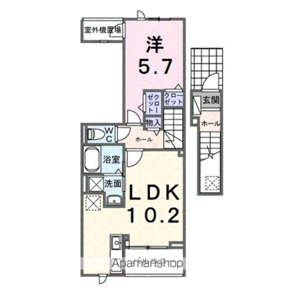 ホグワーツＢ[1LDK/43.9m2]の間取図