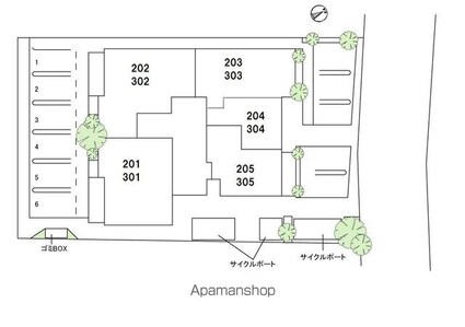ベレオ大宮[1R/34.45m2]の配置図