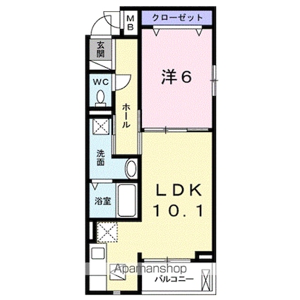 ＳＭＩＬＥ　ＣＡＳＡ[1LDK/41.12m2]の間取図