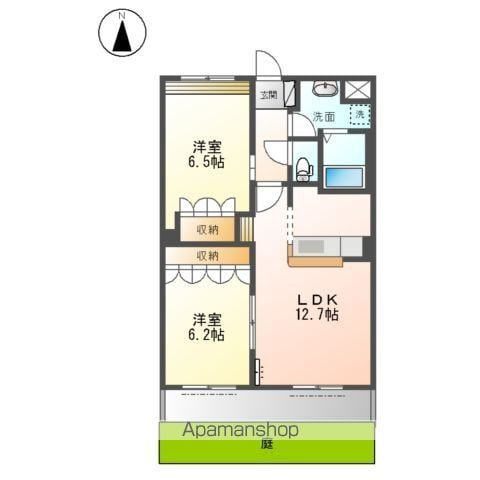 岐阜市今嶺のアパートの間取り