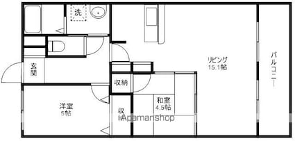 滋賀県大津市国分１丁目[2LDK/60.01m2]の間取図
