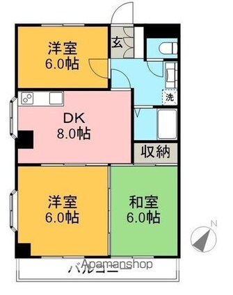 Ａクイック[3DK/57.6m2]の間取図