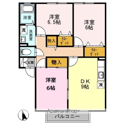 シャルマン二番館 A棟の間取り写真