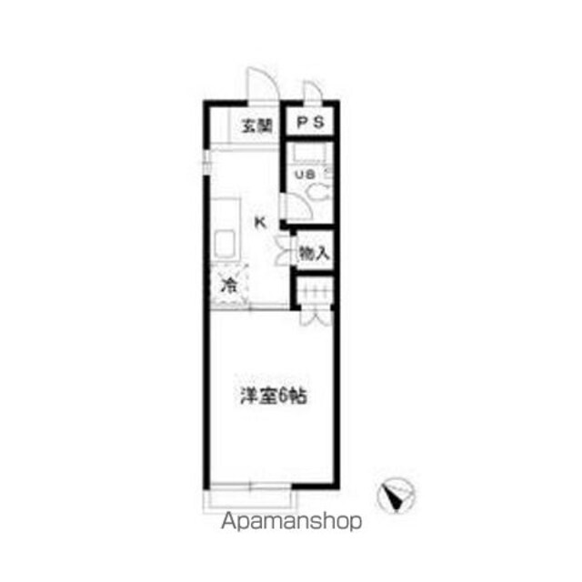 カルチュール[1K/19.83m2]の間取図
