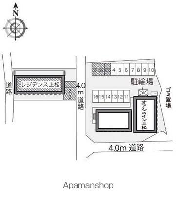 レオパレスレジデンス上松[2DK/46.37m2]の配置図