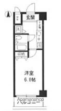 ダイヤモンドスクエア桜台[1K/21.87m2]の間取図