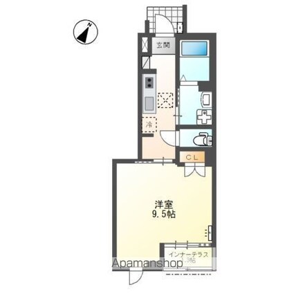 仮称）室町アパート工事[1K/33.56m2]の間取図