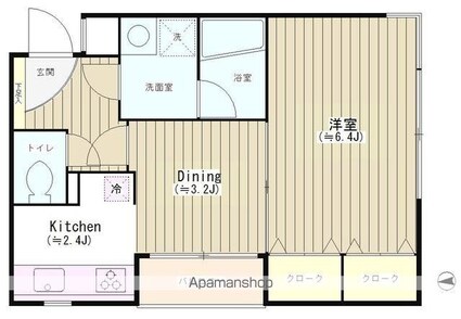 四ツ谷ＨＯＵＳＥ[1DK/30.98m2]の間取図