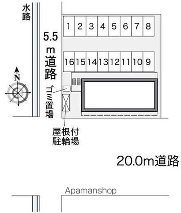 レオパレスステラ[1K/26.08m2]の配置図