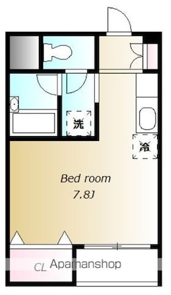 ピュール浜田山[1R/20.5m2]の間取図