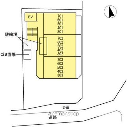 サンテドール[1LDK/45.03m2]の配置図