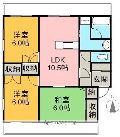 馬渕マンションの間取り写真