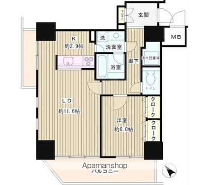 トレステージ目黒[1LDK/55.02m2]の間取図