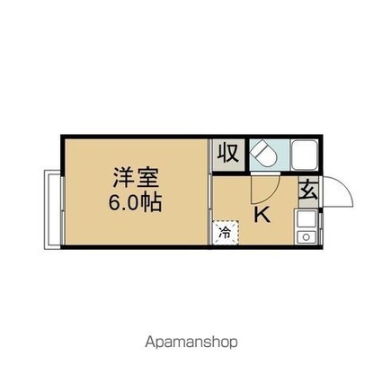 東京都杉並区阿佐谷南２丁目[1K/16.52m2]の間取図