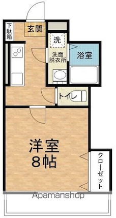 マリン・ラ・セーヌ[1K/28.05m2]の間取図