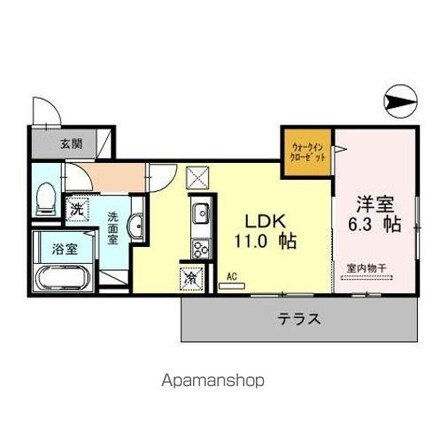 アデウ　ドゥーエ[1LDK/43.97m2]の間取図