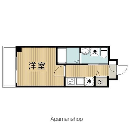 クレヴィスタ高円寺[1K/20.5m2]の間取図