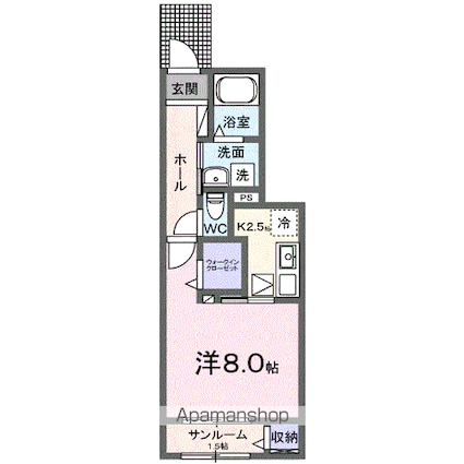 エテルノ大成　Ｈ＆Ｚ[1K/33.2m2]の間取図