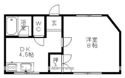 メゾンステイト[1DK/24.79m2]の間取図