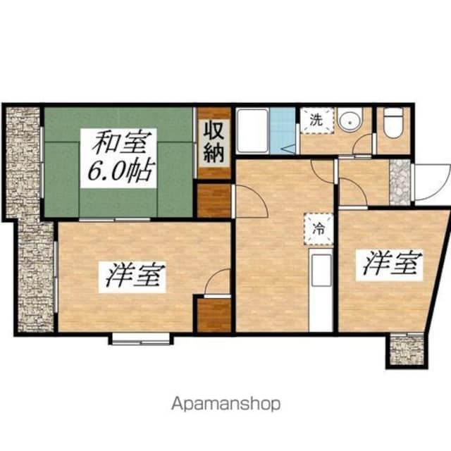 ヴァンヴェール[3DK/55m2]の間取図