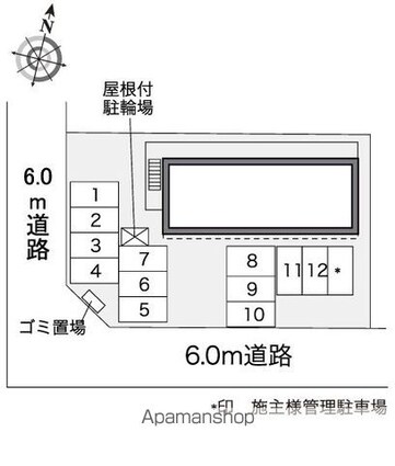レオパレスパルティール[1K/23.18m2]の配置図