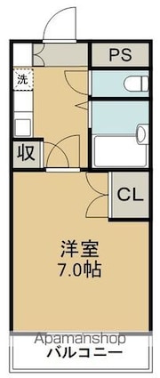 タセンビルⅡ[1K/20.42m2]の間取図