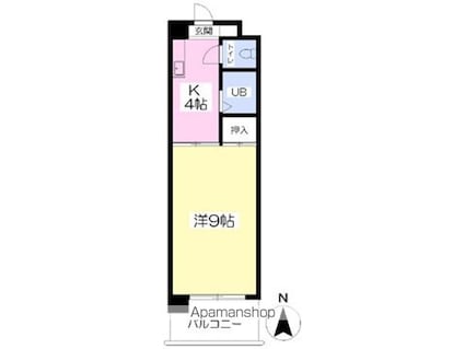ｓｅｌｅコート２番館[1DK/27m2]の間取図