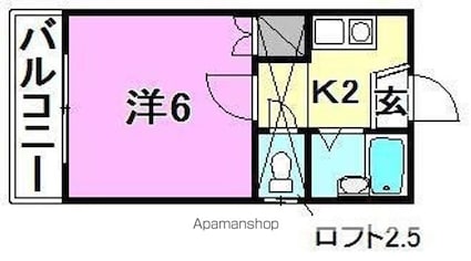 アロッジオ桜ヶ丘[1K/18m2]の間取図