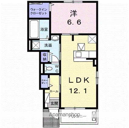 ネスル[1LDK/48.35m2]の間取図