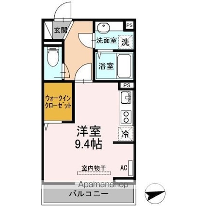 Ｄーｒｏｏｍ新涯[1R/30.03m2]の間取図
