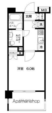 【新宿区中落合のマンションの間取り】