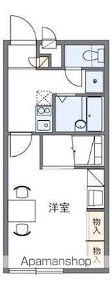 レオパレスＫＩＲＡＫＵ[1K/22.7m2]の間取図