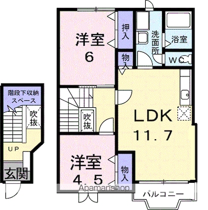 ノーブルノーヴァ[2LDK/58.12m2]の間取図