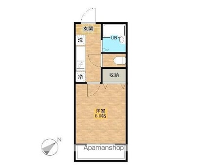 タットム[1K/19.87m2]の間取図