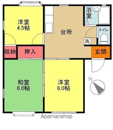 サニータウン[3DK/46.37m2]の間取図