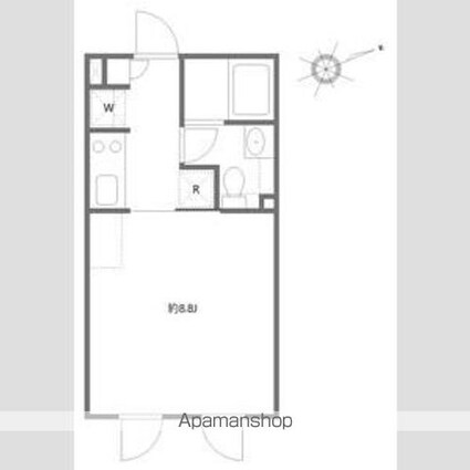 アレーロ高円寺[1K/25.2m2]の間取図