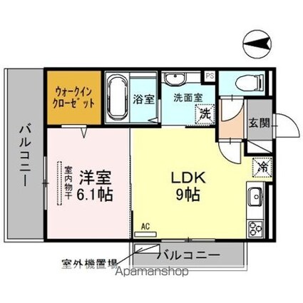 Ｃｏｚｙ　Ｃｏｔｅ　西野[1LDK/40.26m2]の間取図