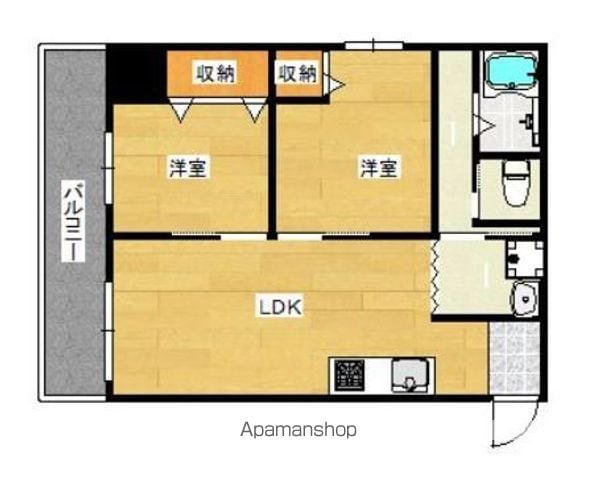 興栄マンション博多 502 ｜ 福岡県福岡市博多区博多駅東３丁目4-3（賃貸マンション2LDK・5階・53.54㎡） その7