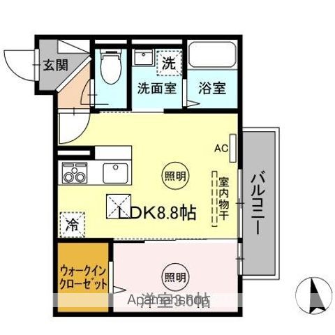DーROOM浜町の間取り写真