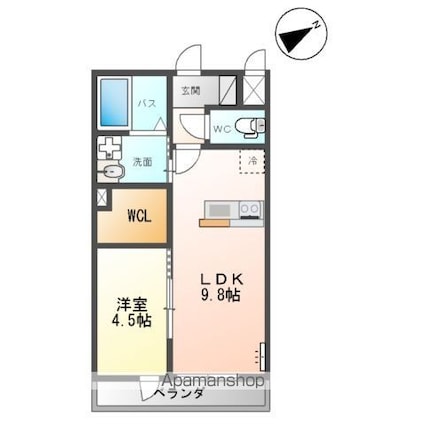 仮）神立東アパート[1LDK/36m2]の間取図