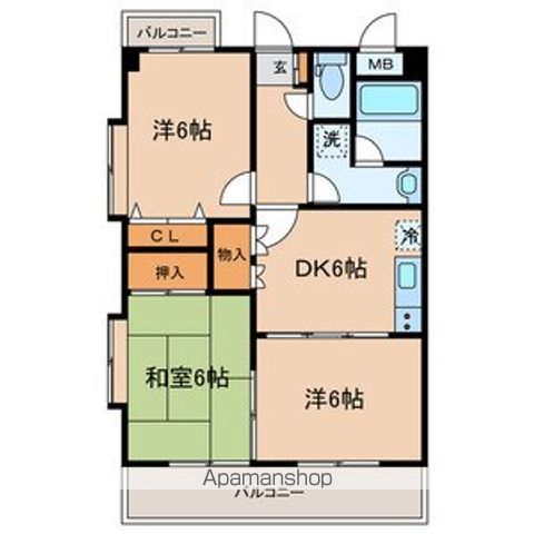 小平市回田町のマンションの間取り