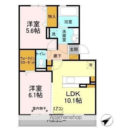 Ｌｉｅｎ（リアン）[2LDK/52.22m2]の間取図