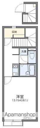 香川県坂出市久米町２丁目[1K/28.02m2]の間取図