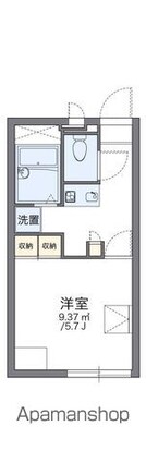 レオパレスアルファコート[1K/20.28m2]の間取図