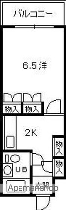 ハイツたかす[1K/19.66m2]の配置図