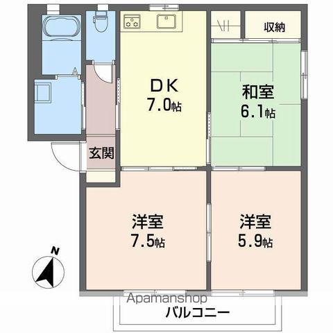 シャーメゾン佐藤 C棟の間取り写真